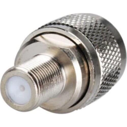 2pcs RF N Male Plug to F Female Jack RF Coaxial Connector Antenna Cable Adapter