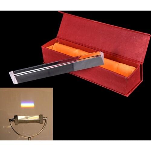 20CM Mini Prism Optical Glass Triple Triangular Prism Refractor Physics Experiment Office School Stationery Supplies