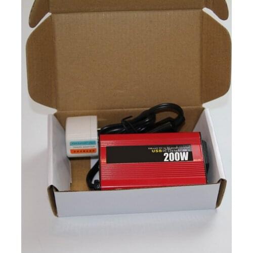 2018 new Polarlander DC 12V to AC 220V Sine Wave Red 50Hz Car with USB Modified 200W Power Inverter hot sale