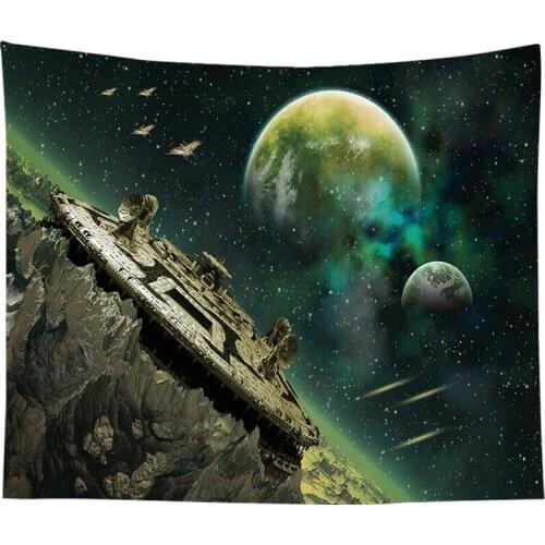 2021 Nordic Custom ins Tapestry Universe Space Landscape Bedroom Decoration Wall Hanging Cloth Room Background Mural Beach Cloth