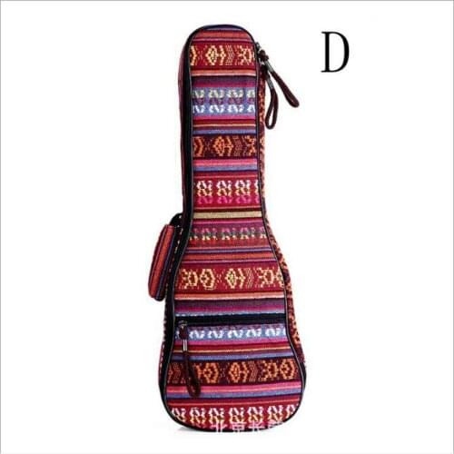 21 23 26 Inch Ukulele Bag Double Shoulder Straps Case Fashion printed fabric Hawaiian small guitar case Ukulele Accessories QB11