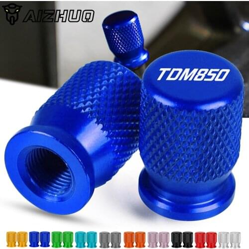 TDM CNC Aluminum Motorcycle Tire Valve Air Port Cover Caps Accessories FOR YAMAHA TDM850 1991-2002 2001 2000 1999 TDM 850 LOGO