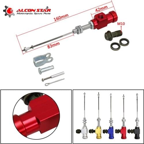 Alconstar- M10x1.25mm Aluminum Motorcycle Hydraulic Clutch Master Cylinder Rod Brake Pump for Pit Dirt Bike Motocross ATV Quad