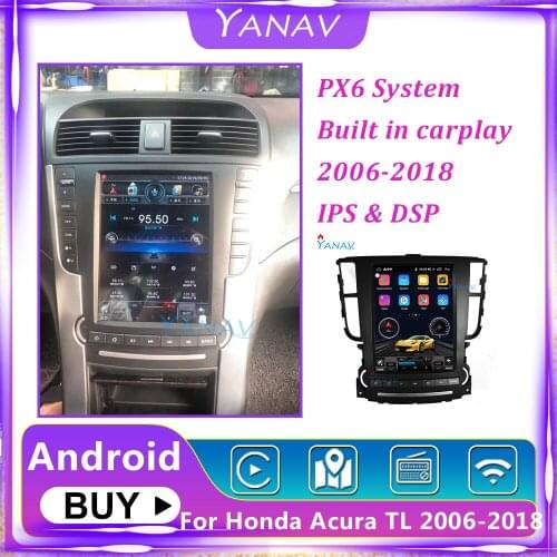 Android Vertical Touch Screen Car Radio Audio For Honda-Acura TL 2006-2018 Car Stereo Video Multimedia DVD Player GPS Navigation