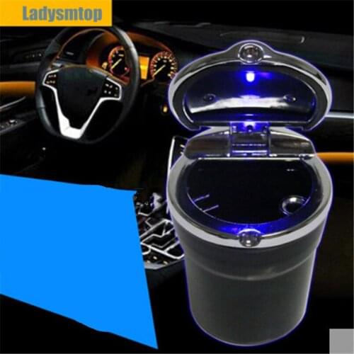 Ladysmtop Car Ashtray with LED Blue Light Case For Citroen C1 C2 C3 C4 C4L C C-Quatre C-Triomphe Picasso5 Elysee DS series