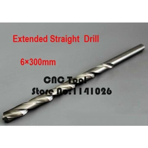 Free Shipping New Brand 5Pcs 6mm Extra Long 300mm HSS Twist Drill Straigth Shank Auger Drilling Bit ,Drill bits for metal