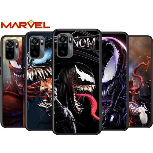 Venom Marvel Hero for Xiaomi Redmi Note 10 10S 9 9T 9S 9Pro Max 8T 8Pro 8 7 6 5 Pro 5A 4X 4 Soft Black Phone Case
