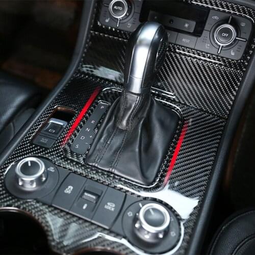 For Volkswagen Touareg 2011-2018 Car Interior Carbon Fiber Central Control Gear Box Decoration 3D Sticker Trim Accessories