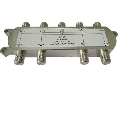 GSP-08A 8-Way Signal Satellite Splitter TV Antenna RF Coaxial Cable Splitter Wholesale