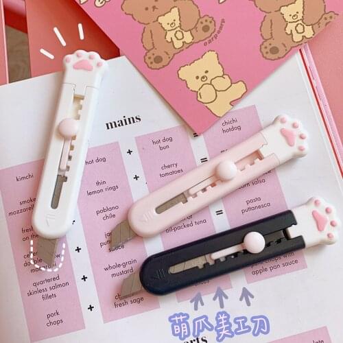 Kawaii Box Cutter Cute Mini Utility Knife Hand Paper Stationery Student Education Office Supplies