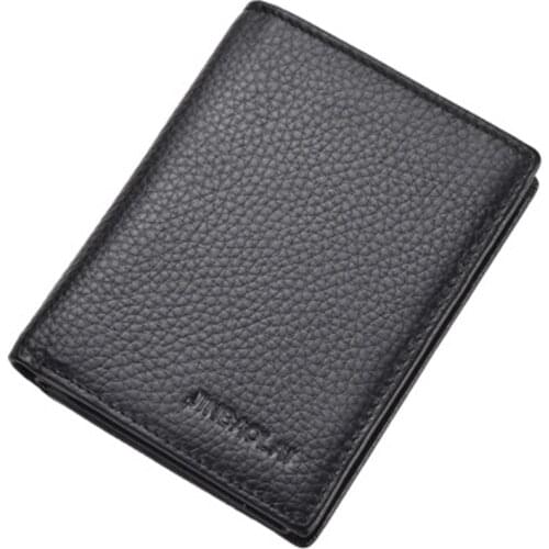 JINBAOLAI Mens Wallet genuine Leather Casual Wallets Men Credit Card Holders Coin Purses Driving license holster portefeuille