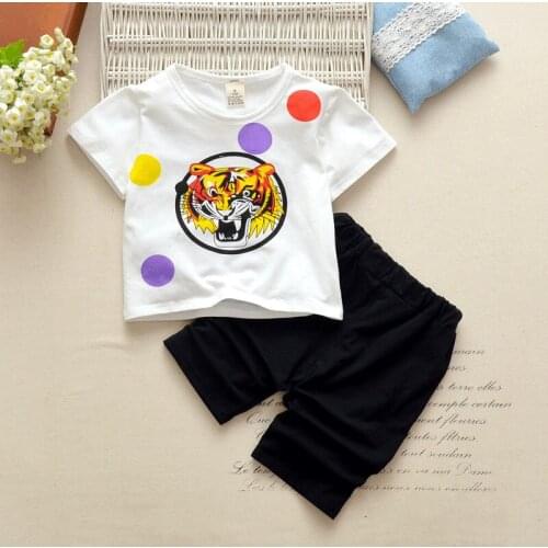 2020 Hot Sale Summer Childrens Two-piece set Cotton Suit Children Set Childrens Clothing Set Girls Boys Clothing Sets