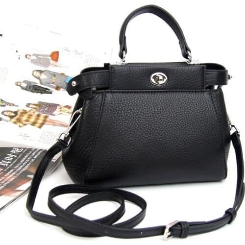 Small Leather Handbag Crossbody 20cm First Layer Cowhide Fashion Trend High Quality Cute Mini Wild Lady Kitten