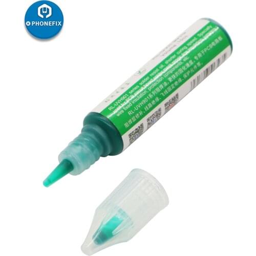 Relife 10CC PCB UV Curable Solder Mask Ink Paint Green For PCB BGA Circuit Board Soldering Paste Flux Cream Welding Fluxes Oil
