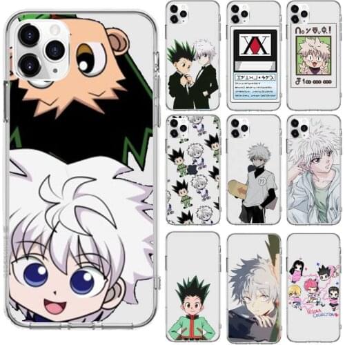 Hunter X hunter anime cute Phone Case Transparent for iPhone 6 7 8 11 12 s mini pro X XS XR MAX Plus cover funda shell