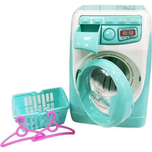 Mini Simulation Washing Machine Model Oven Play Pretend Doll House Role Children Kitchen Interactive Game Toy