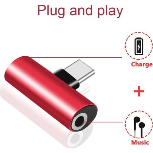 JTKE 2 in 1 USB Type C Converter to 3.5mm Aux Jack Adapter USB C Charging Extension Adapter for Xiaomi Mi 8 A2 Lite