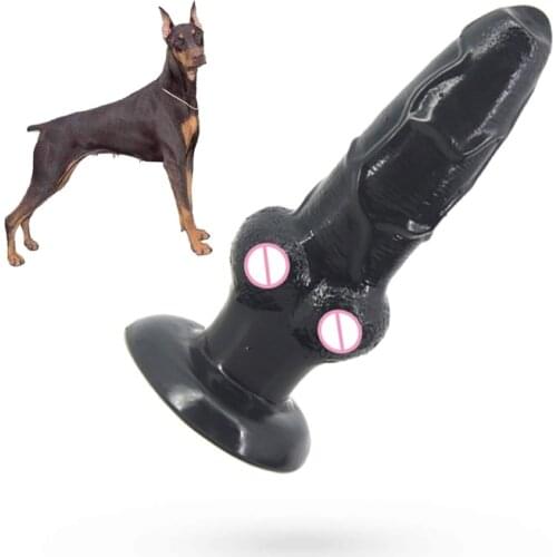 Realistic Dog Dildo Adult Thick Wild Animal Penis Dick Insert Vagina Anal Dildo Suction Cup Masturbate Erotic Sex Toy For Woman
