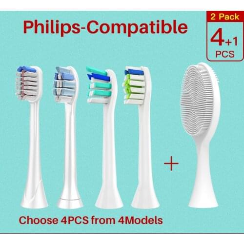Replaceable Sonicare Toothbrush Heads For Philips Soft Facial Cleansing Brush Head Silicone Facial Massager Cleanser Brush