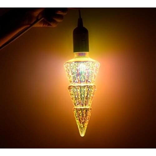 New 6W E27 3D Christmas Tree LED Bulb Art Deco Light Bulb AC85-265V 2700K Christmas Home Decoration Light Colorful Firework Bulb