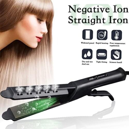 Steam Hair Straightener Flat Iron Curling Iron Ceramic Hair Straightening Iron Corrugation For Hair Ionic Hair Tools For Women