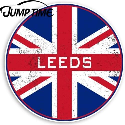 Jump Time Leeds England Vinyl Stickers - Britain UK Flag Sticker LuggageWaterproof Car Decal Trunk Car Accessories