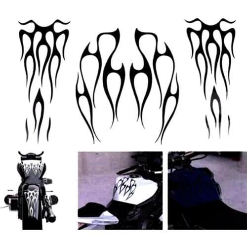 1set Creative Motorcycle Flame Sticker For Car Body Can Vinyl Colorful Choose Decals Model 5 Fender X3K9