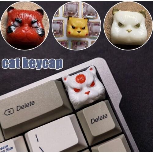 1pc Customized Cute Bear head Design Resin Keycaps For Cherry Mx Switch Mechanical Gaming Keyboard Key Caps