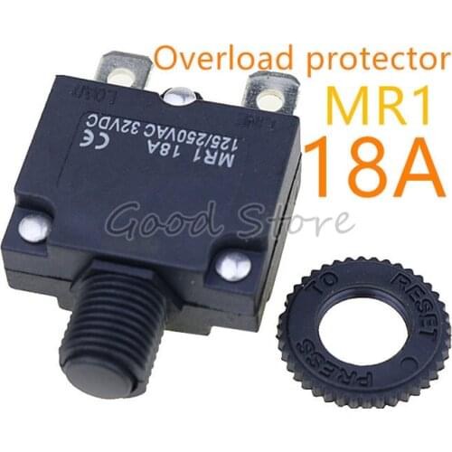1pcs Reset thermal switch MR1 18A 125/250VAC 32VDC overload protection circuit breaker overload protector