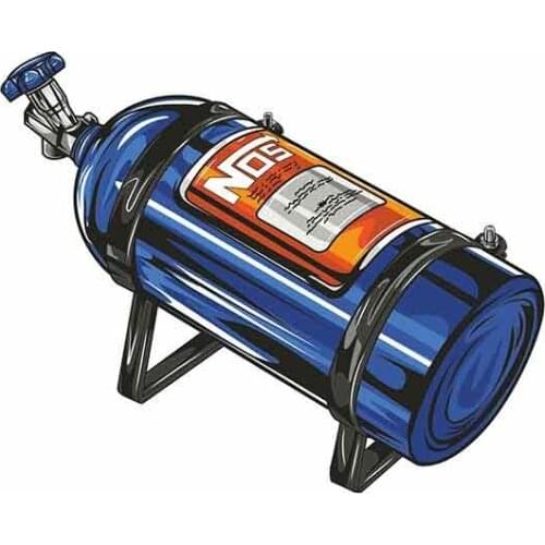 13cm x 10.6cm for Nos Bottle Funny Car Stickers Vinyl Sunscreen RV VAN Fine Decal JDM Accessories Logo Glue Sticker