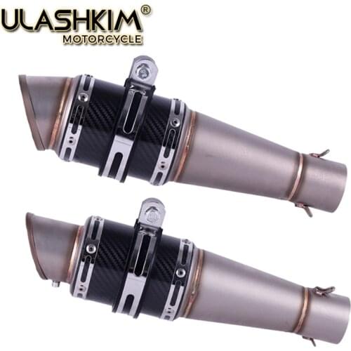 36~51mm Universal Motorcycle Carbon Fiber Exhaust Muffler Escape Dirt Bike ATV Slip On F800GS ADVENTURE R1200GS ADVENTURE F700GS