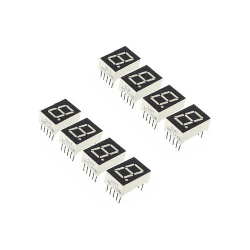 5pcs Red 7 Segment 0.5'' LED Display Digital Tube Common Anode 1 Bit NEW
