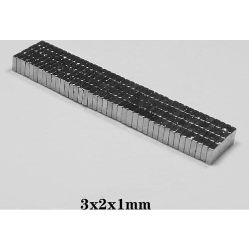 50~2000PCS 3x2x1 Small Block Magnets N35 3*2*1 Neodymium Magnet 3*2*1mm Permanent NdFeB magnet Strong Powerful Magnetic 3x2x1mm