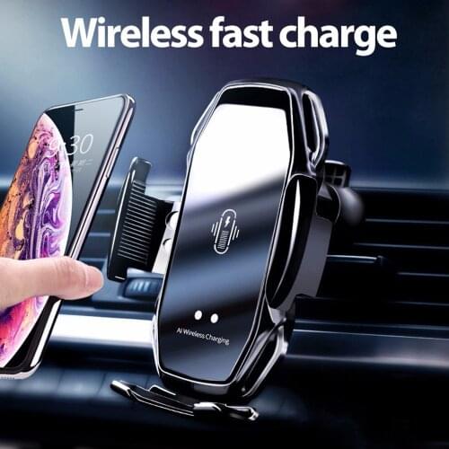 Floveme new car mobile phone holder wireless charging infrared automatic sensor 10W fast charging mobile phone holder