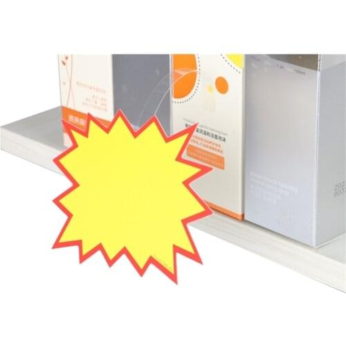 Free shipping 14x1CM POP ADS Promotion Explosion Paper Price Label Tag Sale Card POP Wobblers card display Holder 50pcs/Bag