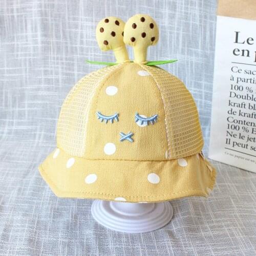 Children Summer Sun Hat Dots Mushroom Cartoon Bucket Hats For Kids Spring Fall Toddler Breathable Beach Cap Boys Girls