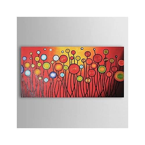 Home Decor Wall Pictures for Living room Hand Painted Floral Oil Painting Modern Floral Canvas Art Wall Oil Painting Flower Red