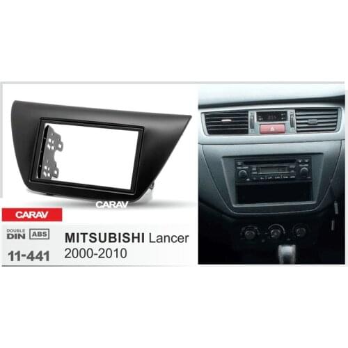 Double Din Fascia For MITSUBISHI Lancer IX 2000-2010 Radio DVD Stereo Panel Dash Mounting Installation Trim CARAV 11-441
