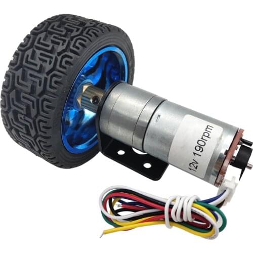 Mini Encoder Geared Motor DC 6V 12V 24V Electric Reducer 12 Volt V Motors With Mounting Bracket Coupling Toy Car Wheels DIY Toys