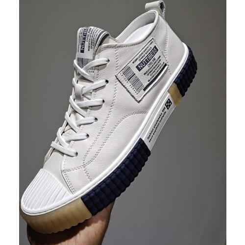 Leather white shoes trend mens shoes white shoes British shoes Light Breathable Woven Mesh Shoes Star Black Casual Shoes