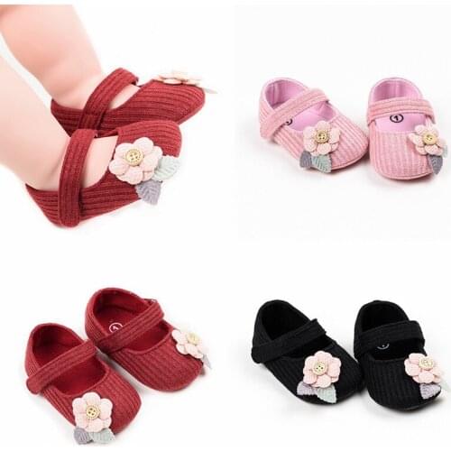 Flower Cotton baby Cute Prewalker Shoes for girls Princess First Walkers Newborn Girl Shoes 1 Year kids Soft Twins Shoes 2020
