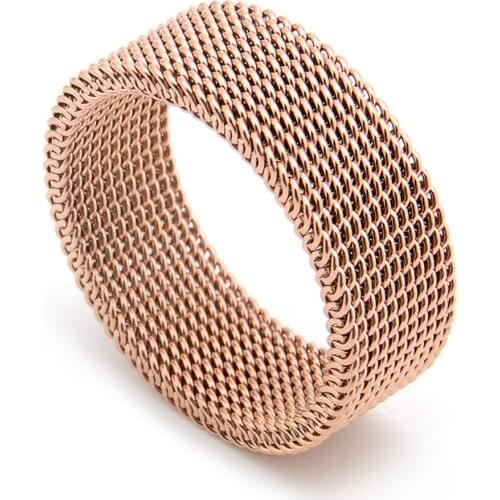 Freely Deformed Rings For Men Titanium Steel Mesh Elastic Fashion Fingers Jewelry accessories