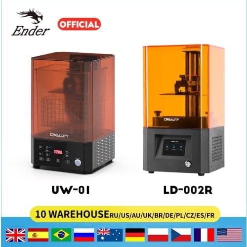LD-002R LCD 3D Printer Upgrade UV Light 2K LCD HD Screen Wash and 2 in 1 UV Cure Machine UW-01 Resin Printers Set Creality 3D