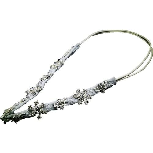 2021 new Wholesale fashion handmade snowflower alloy pedant elastic hairbands headband party hairband hair accessories-CVC