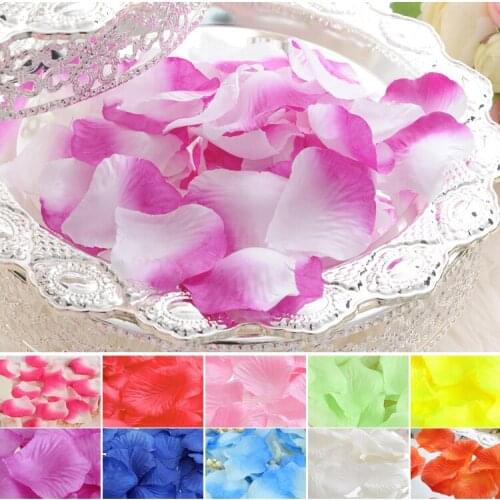 Lot 200 pcs New Various Colors Artificial Silk Flower Polyester Wedding Party Decoration Rose Petals Party Flowers Decor