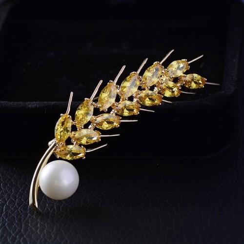 Bad Guy Golden Wheat Brooch Pins for Womens Brooch Clothing Decoration Pins Metal Broche Accessories for Clothes Meet Gift
