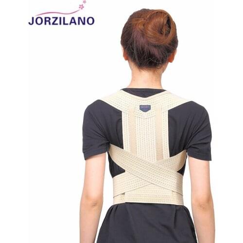 JORZILANO Adjustable Corset Back Posture Corrector Shoulder Lumbar Brace Spine Support Belt Posture Correction For Men and Women