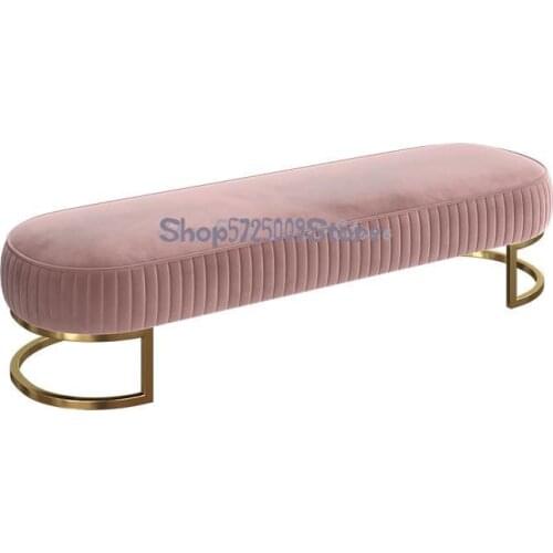 European style bed end stool modern light luxury velvet hallway sofa stool shoe changing stool bedroom bed end bench rest stool