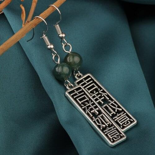 NEW Vintage Chinese style Drop earrings,Ethnic Nature stones earrings Ethnic Jewelry for womens