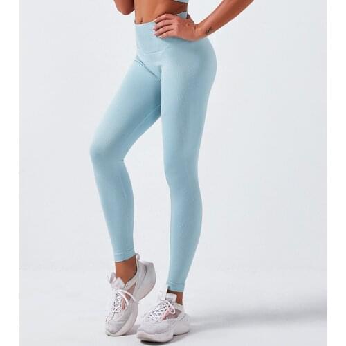 LANTECH Women Gym Yoga Compression Seamless Pants Sports Clothing Stretchy High Waist Athletic Fitness Leggings Activewear Pants